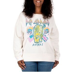 Def Leopard Oversized Sweatshirt Sweater